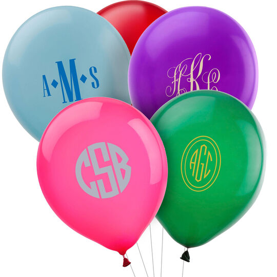 Design Your Own Monogram Latex Balloons
